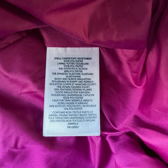 NWT Lands End Women's Winter Down Coat L Fuchsia/Magenta - Picture 7 of 8